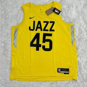Nike Authentic Icon Jersey Donovan Mitchell Size XXL 56 Utah Jazz Yellow DV3767